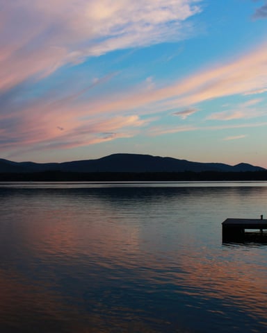 Lake Winnipesaukee at sunset, Wolfeboro NH